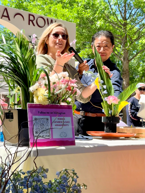 RAKU restaurant team supporting the outdoor Ikebana workshop at Bethesda Row