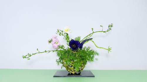 Ikebana Arrangement - A Cheerful Little Garden Adventure