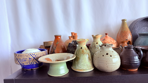 Ikebana vessels and treasures at the Ginza at Chapter No. 1